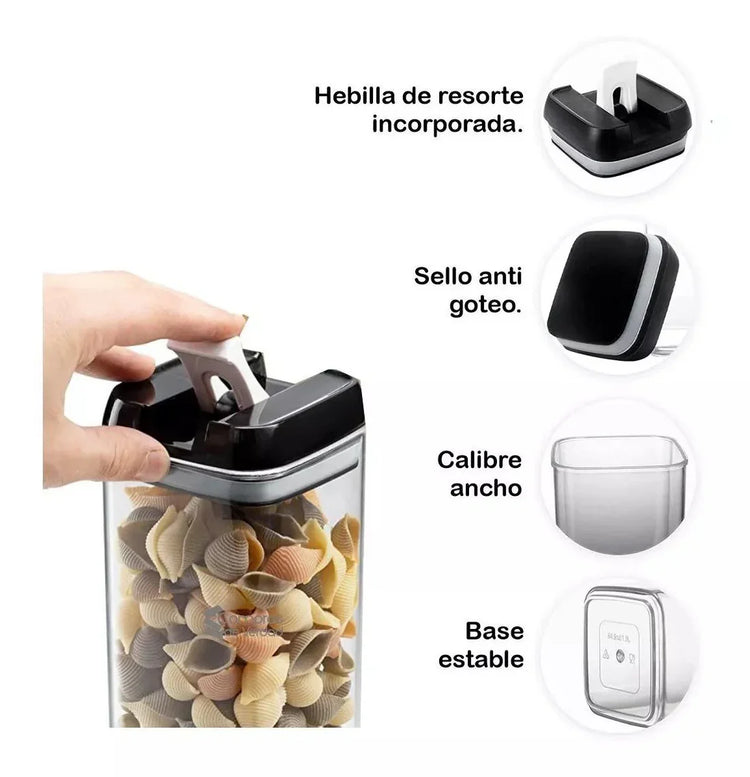 SET ENVASES HERMETICOS 7 PIEZAS