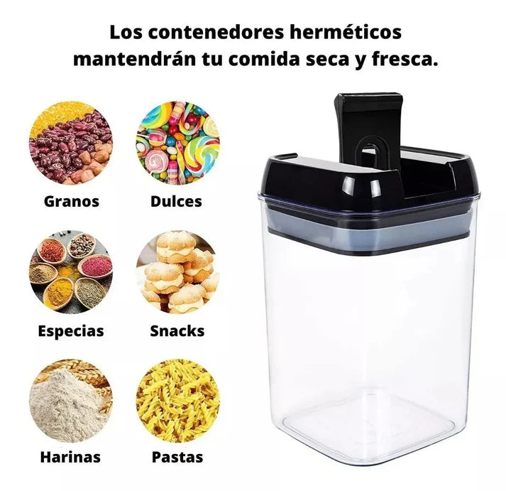 SET ENVASES HERMETICOS 7 PIEZAS